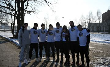 Uczniowie PZS Lędziny wraz z dyrektorem